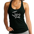 Womens Fitness Tank Top Graphic T-shirt Jesus Rocks Print